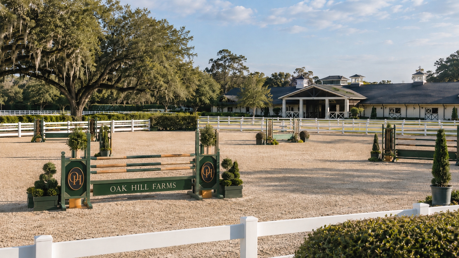 Training arena at Oak Hill Farms